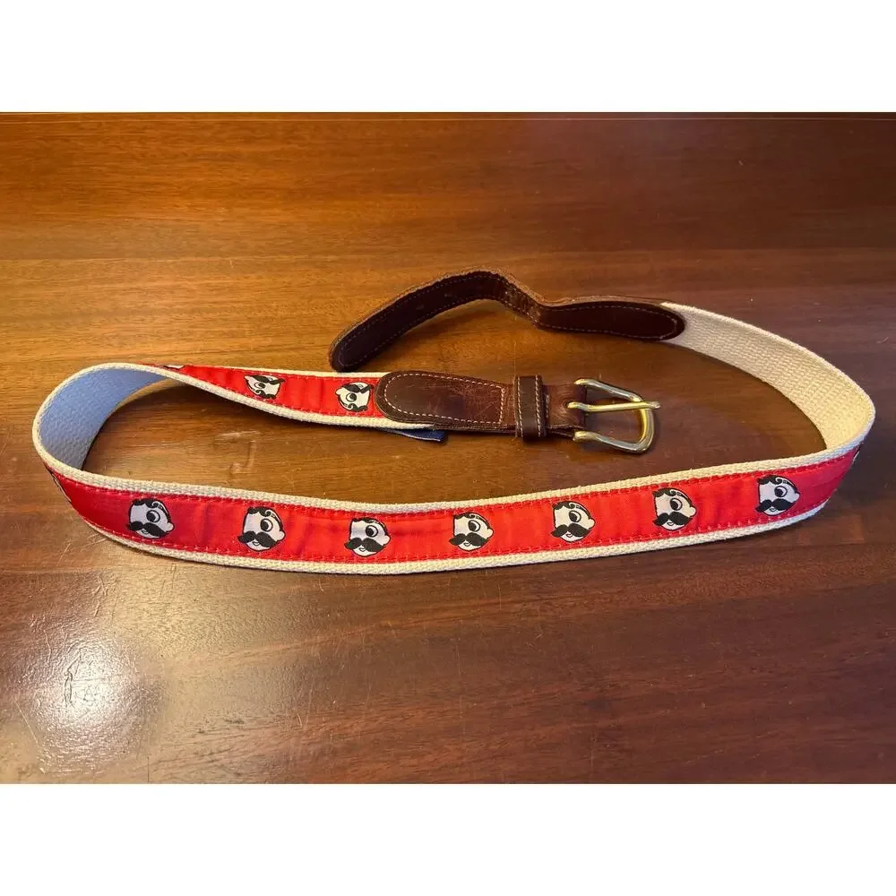 Natty Boh Red Natural Bohemian Leather Belt 32